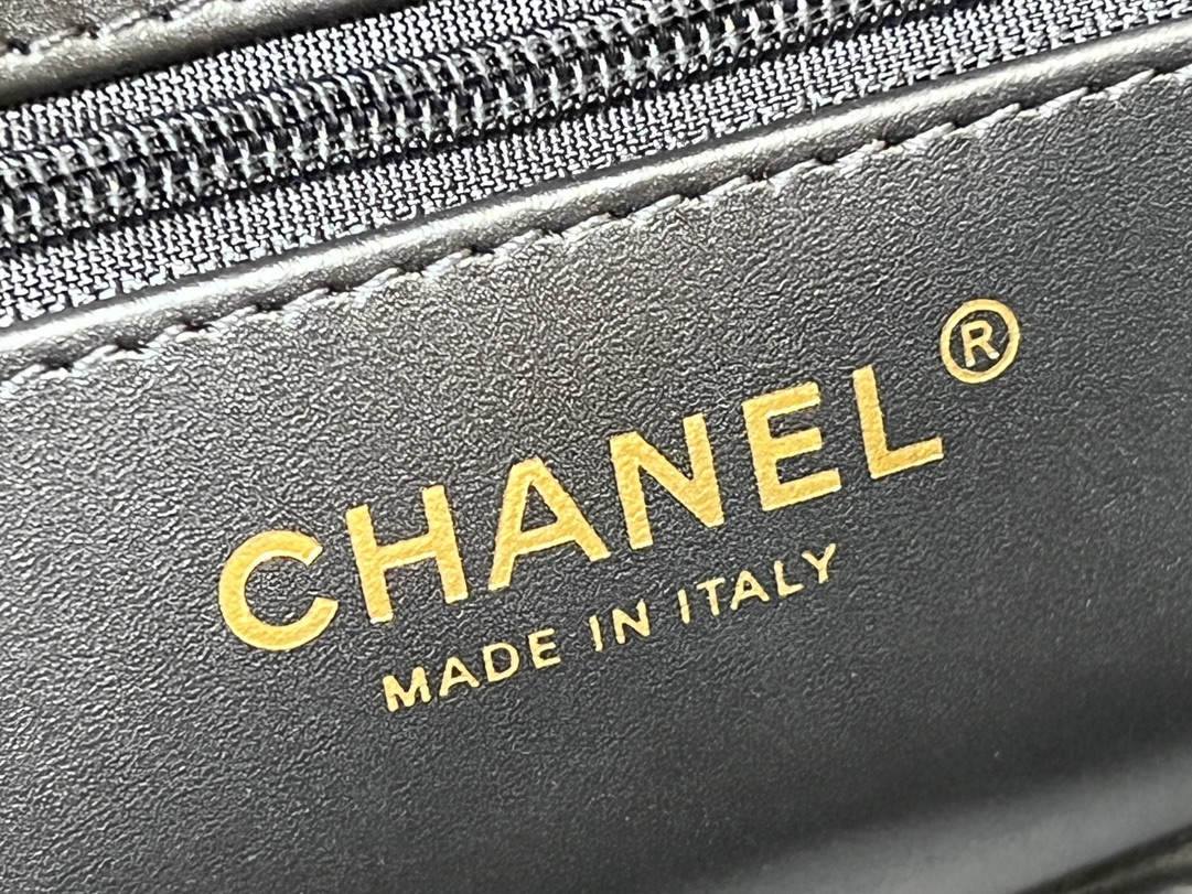 Chanel Mini Kelly-Style Shopping Bag: Ellebag’s Perfect Replica with Black Lambskin and Gold Hardware (2024 Nov Updated)-Negozio in linea della borsa falsa di Louis Vuitton di migliore qualità, borsa del progettista della replica ru