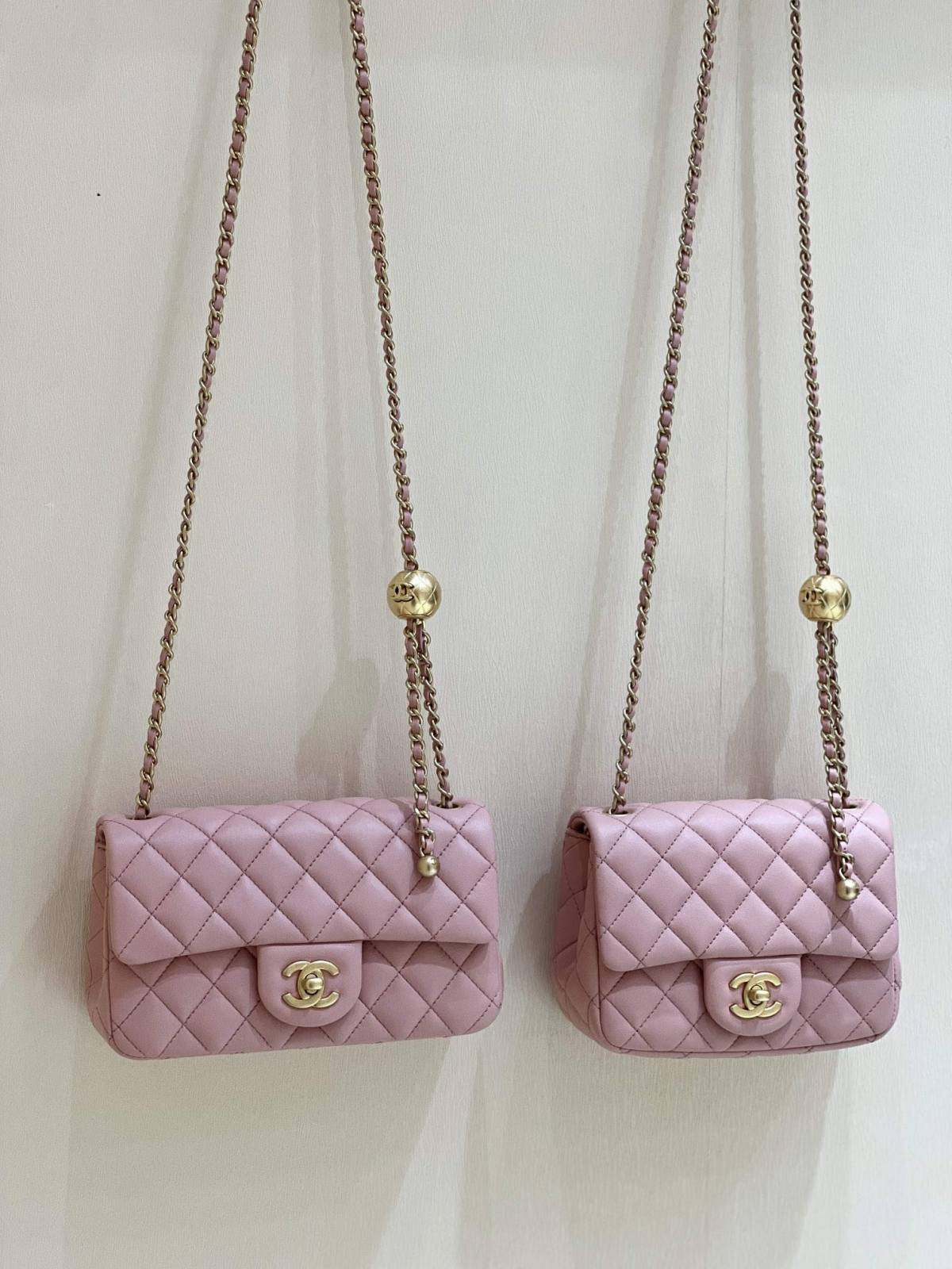 Ellebag highest replica Chanel CF with CC Gold Ball on Chain: A Delicate Pink Mini Delight(2024 Dec Updated)-Best Quality Fake Louis Vuitton Bag Online Store, Replica designer bag ru