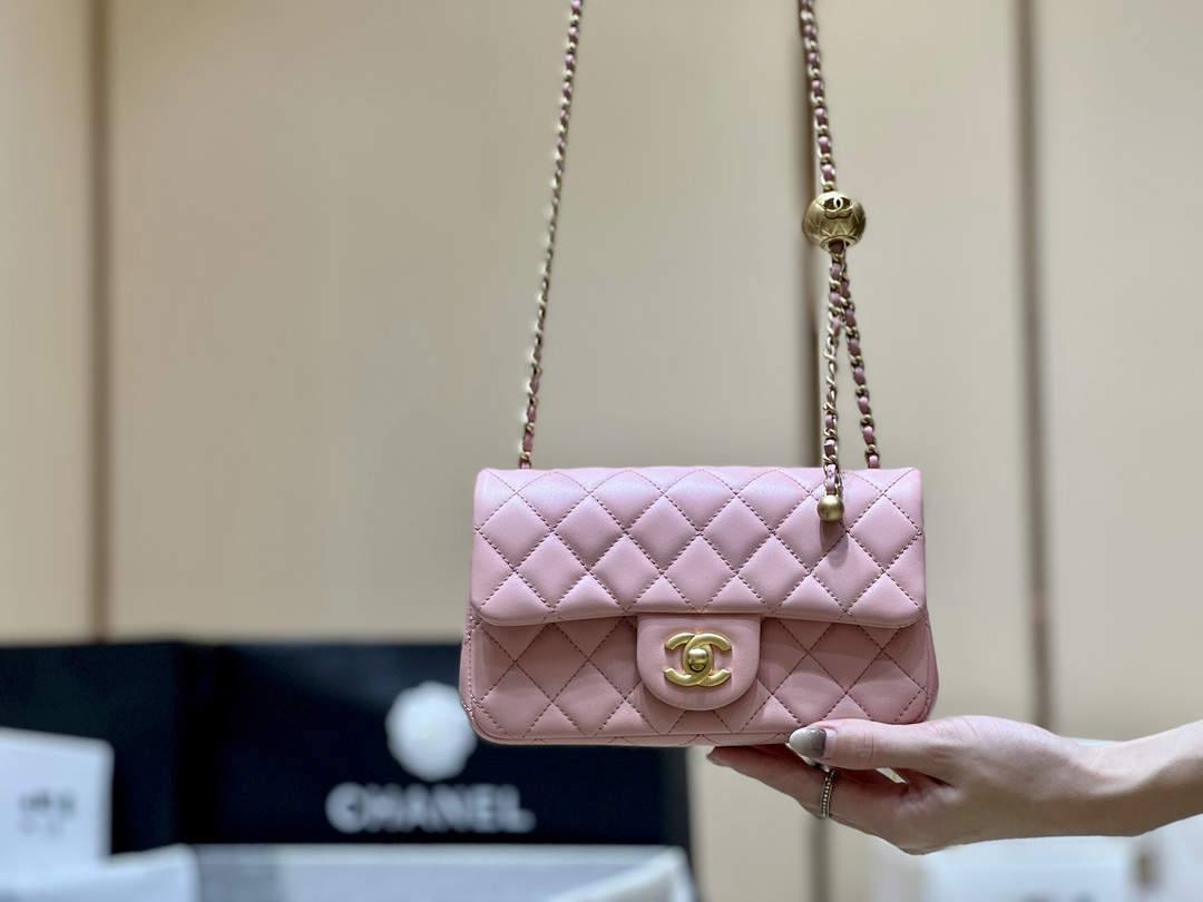 Ellebag highest replica Chanel CF with CC Gold Ball on Chain: A Delicate Pink Mini Delight(2024 Dec Updated)-Best Quality Fake Louis Vuitton Bag Online Store, Replica designer bag ru