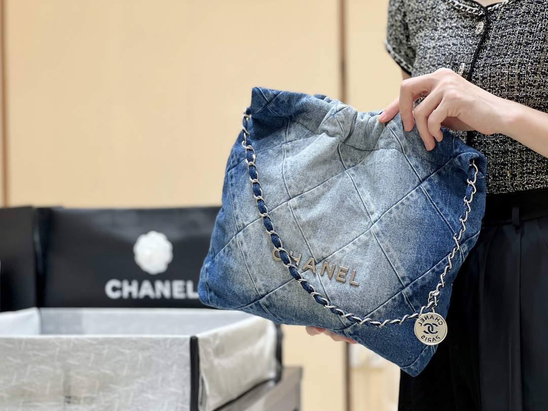 Ellebag super fake CHANEL 22 Small Handbag in Denim: A Modern Masterpiece of Elegance and Craftsmanship(2024 Dec Updated)-Інтэрнэт-крама падробленай сумкі Louis Vuitton лепшай якасці, рэплікі дызайнерскай сумкі ru