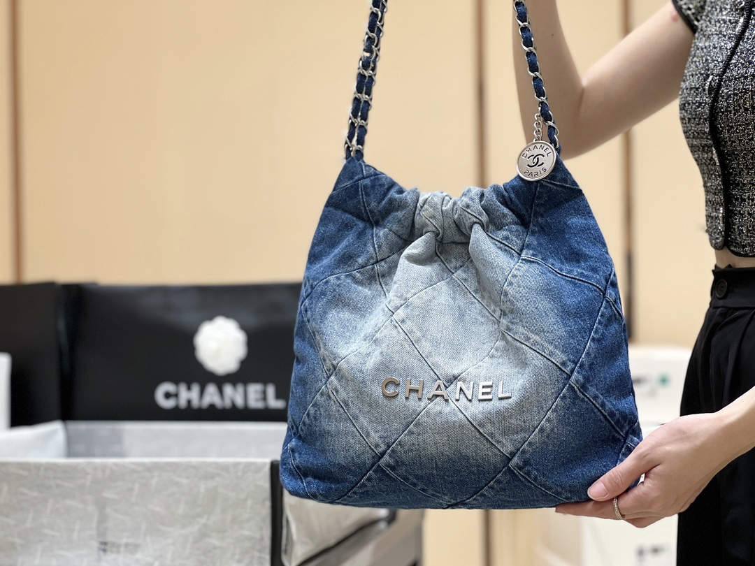 Ellebag super fake CHANEL 22 Small Handbag in Denim: A Modern Masterpiece of Elegance and Craftsmanship(2024 Dec Updated)-Інтэрнэт-крама падробленай сумкі Louis Vuitton лепшай якасці, рэплікі дызайнерскай сумкі ru