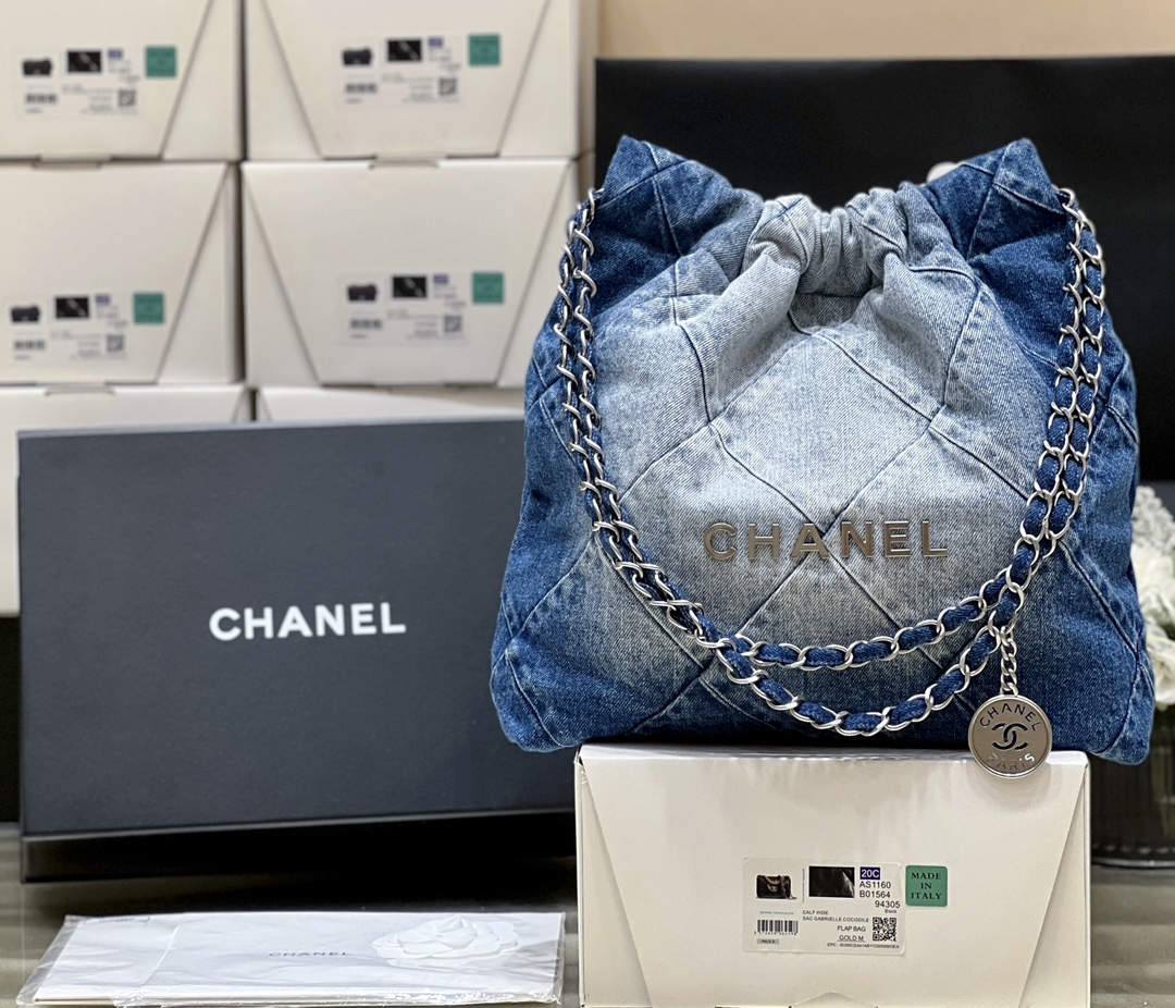 Ellebag super fake CHANEL 22 Small Handbag in Denim: A Modern Masterpiece of Elegance and Craftsmanship(2024 Dec Updated)-En İyi Kalite Sahte Louis Vuitton Çanta Online Mağazası, Çoğaltma tasarımcı çanta ru