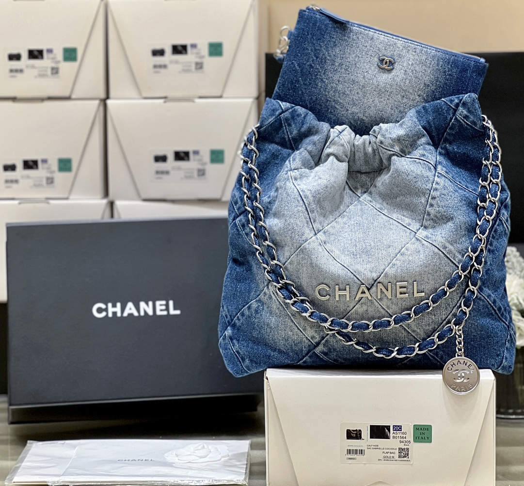 Ellebag super fake CHANEL 22 Small Handbag in Denim: A Modern Masterpiece of Elegance and Craftsmanship(2024 Dec Updated)-Інтэрнэт-крама падробленай сумкі Louis Vuitton лепшай якасці, рэплікі дызайнерскай сумкі ru