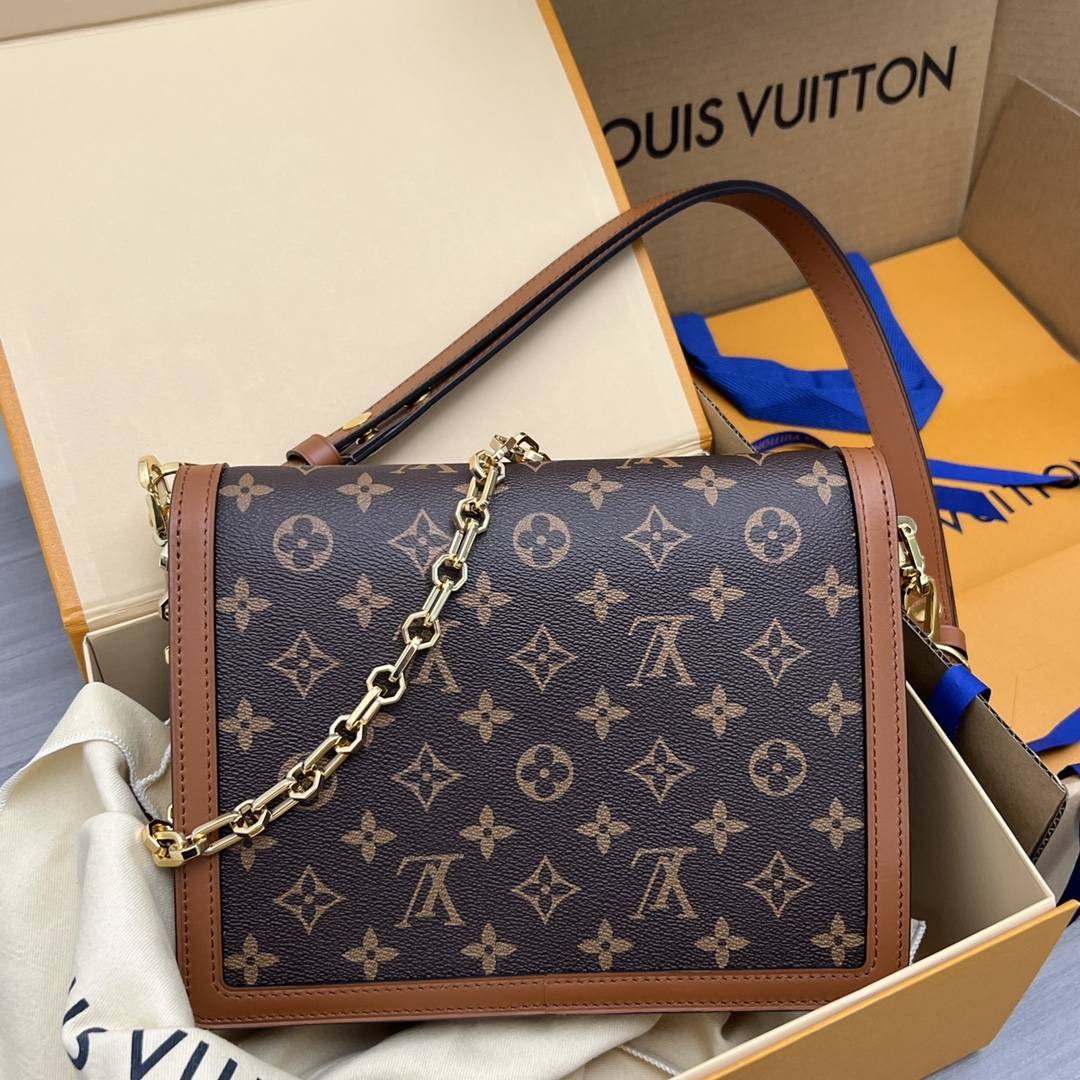 Ellebag’s 1:1 Replica of Louis Vuitton M45555 Dauphine 25cm Handbag(2024 Dec Updated)-Meilleure qualité de faux sac Louis Vuitton en ligne, réplique de sac de créateur ru