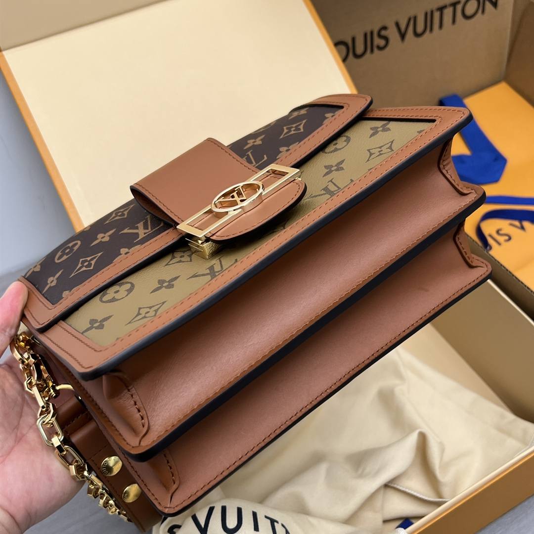 Ellebag’s 1:1 Replica of Louis Vuitton M45555 Dauphine 25cm Handbag(2024 Dec Updated)-Meilleure qualité de faux sac Louis Vuitton en ligne, réplique de sac de créateur ru