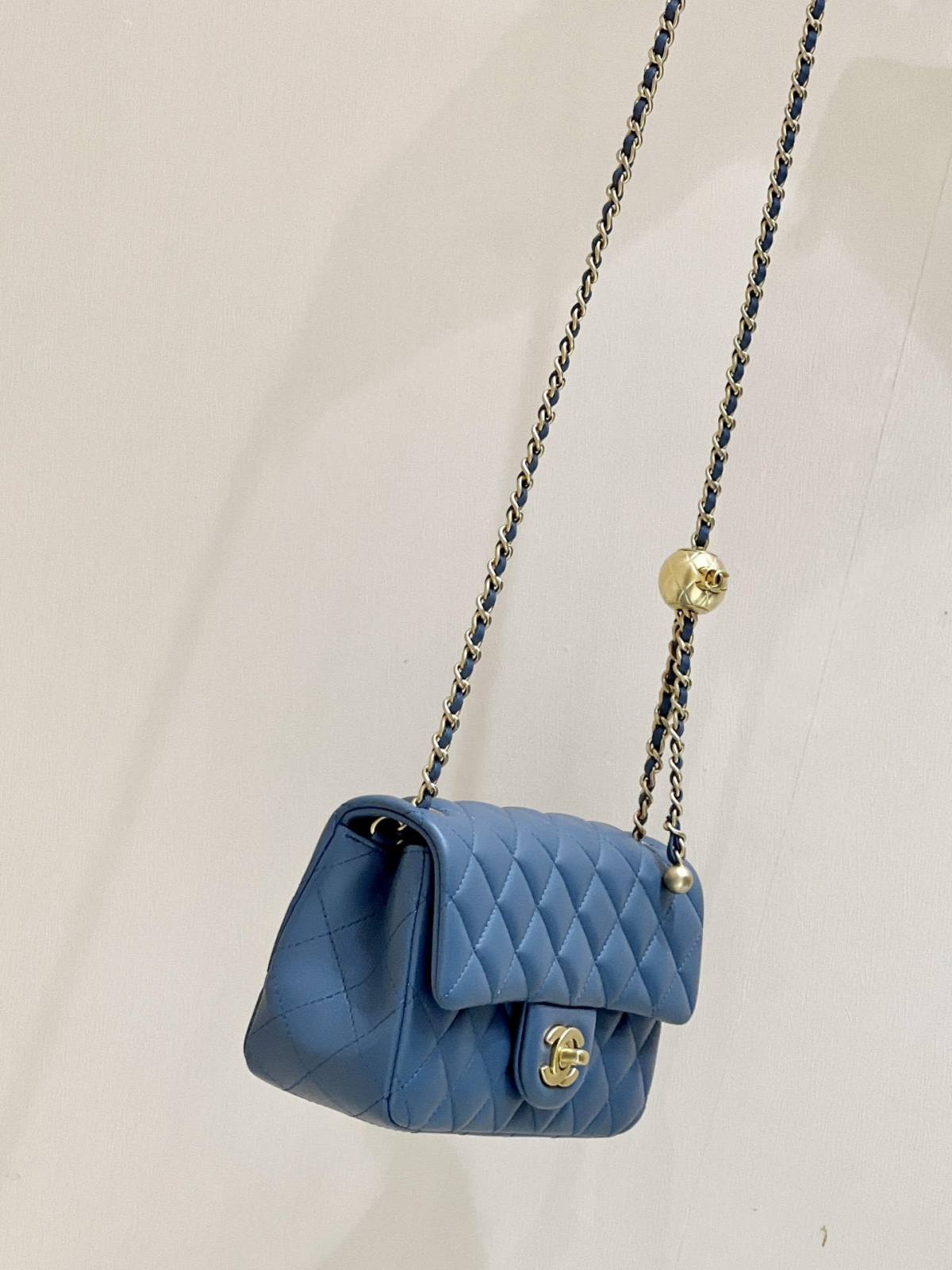 Ellebag super fake Chanel Mini Flap Bag with CC Gold Ball on Chain: A Sky-Blue Elegance(2024 Dec Updated)-Best Quality Fake Louis Vuitton Bag Online Store, Replica designer bag ru