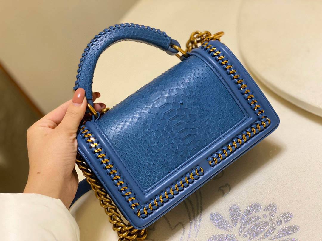 Ellebag super fake Chanel’s Python Leather Boy Handle Bag(2024 Dec Updated)-Best Quality Fake Louis Vuitton Bag Online Store, Replica designer bag ru