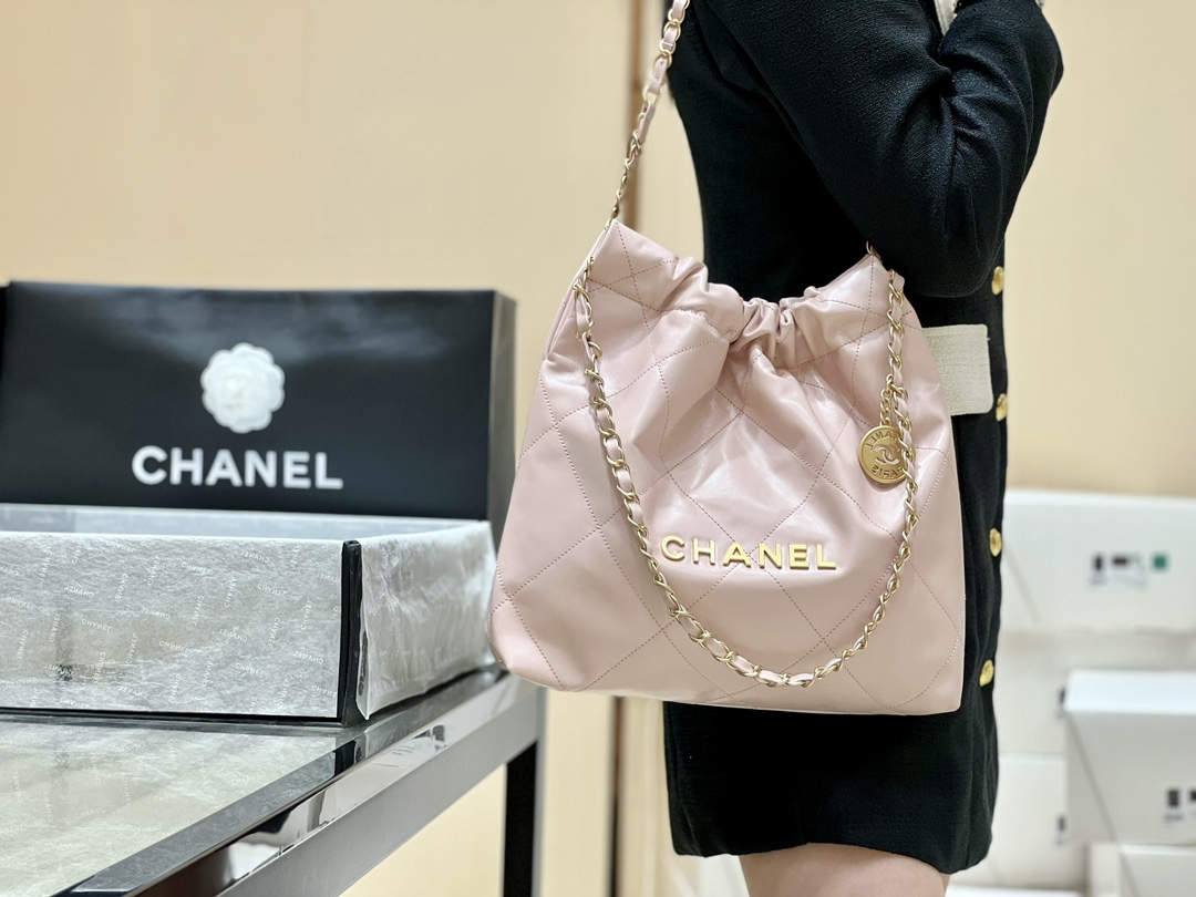 Ellebag super fake Franch Hass leather Chanel 22 Handbag craftsmanship in pink(2024 Dec Updated)-Best Quality Fake Louis Vuitton Bag Online Store, Replica designer bag ru