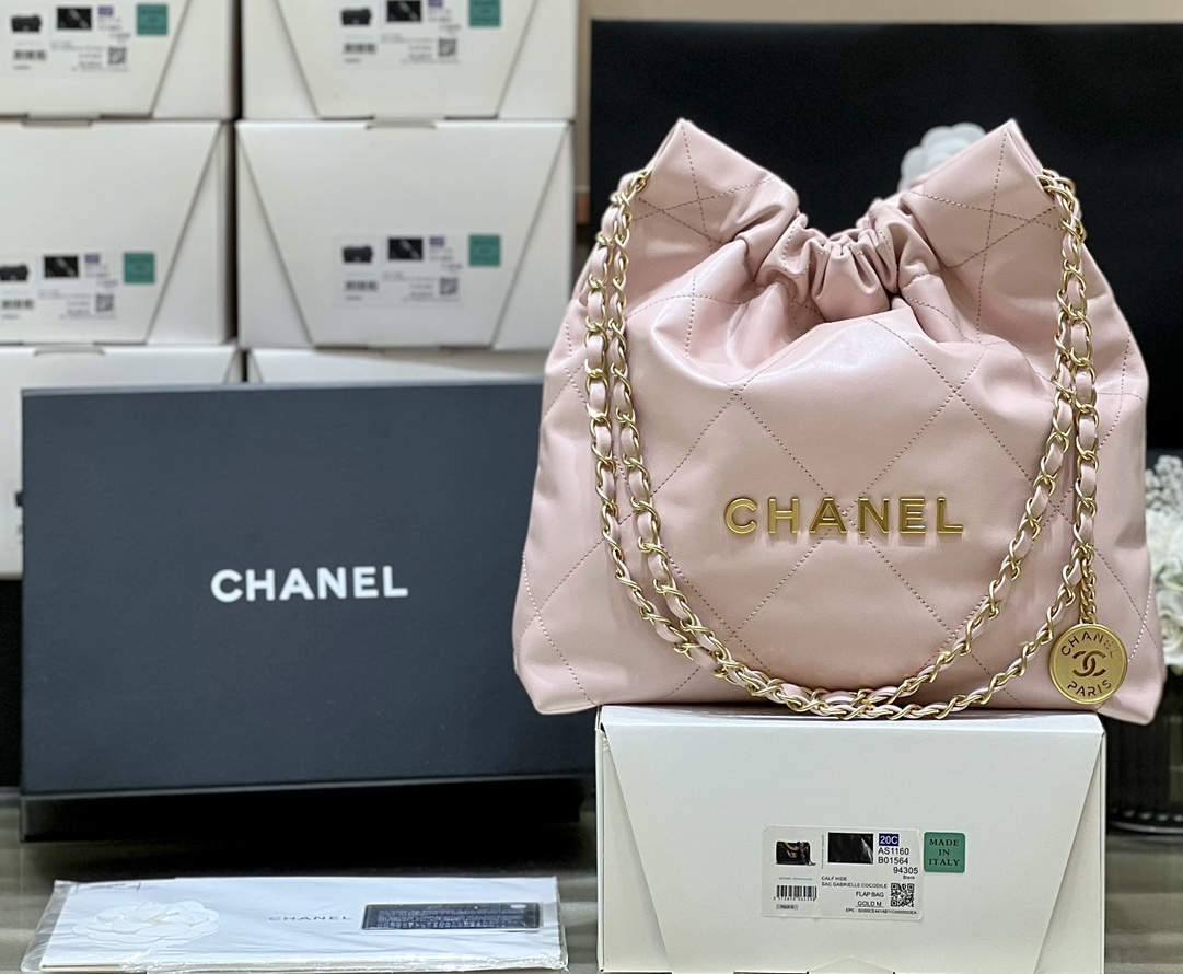 Ellebag super fake Franch Hass leather Chanel 22 Handbag craftsmanship in pink(2024 Dec Updated)-Best Quality Fake Louis Vuitton Bag Online Store, Replica designer bag ru