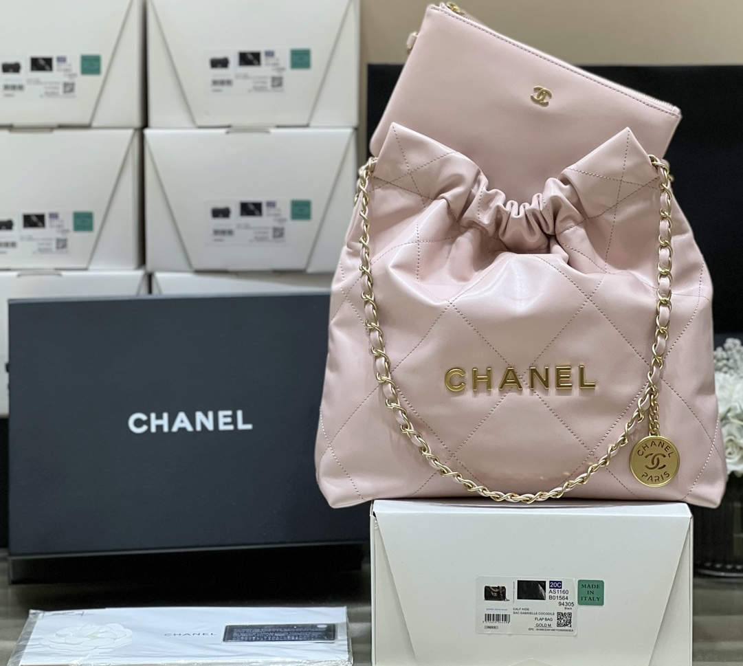 Ellebag super fake Franch Hass leather Chanel 22 Handbag craftsmanship in pink(2024 Dec Updated)-Best Quality Fake Louis Vuitton Bag Online Store, Replica designer bag ru