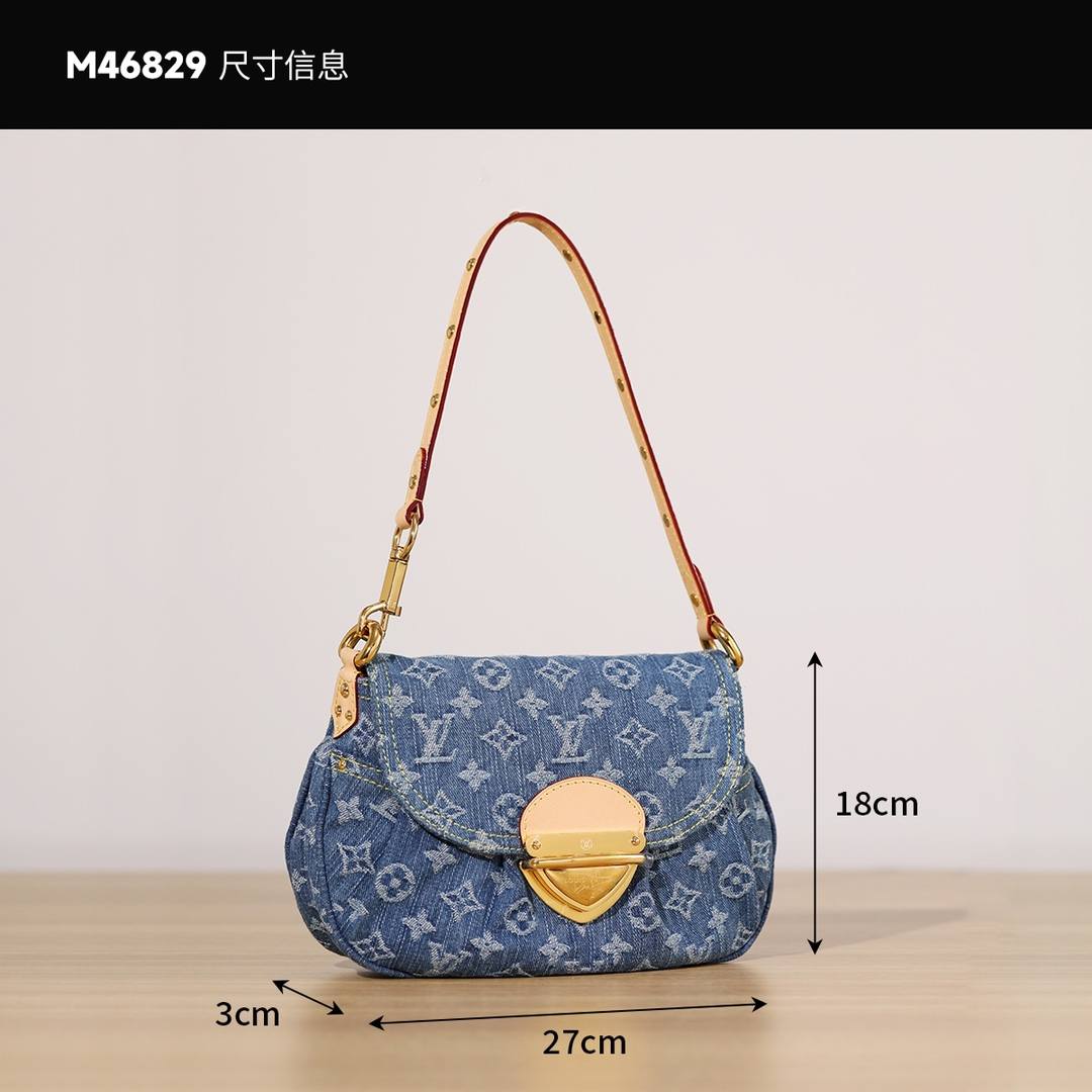 Ellebag’s Craftsmanship: The 1:1 Replica of Louis Vuitton M46829 Sunset Handbag – A Masterpiece in Monogram Denim(2024 Dec Updated)-Best Quality Fake Louis Vuitton Bag Online Store, Replica designer bag ru