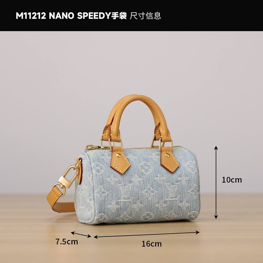 Ellebag’s Mastery: M11212 Nano Speedy Handbag – A Perfect 1:1 Replica of Louis Vuitton’s Iconic Denim Speedy(2024 Dec Updated)-Best Quality Fake Louis Vuitton Bag Online Store, Replica designer bag ru