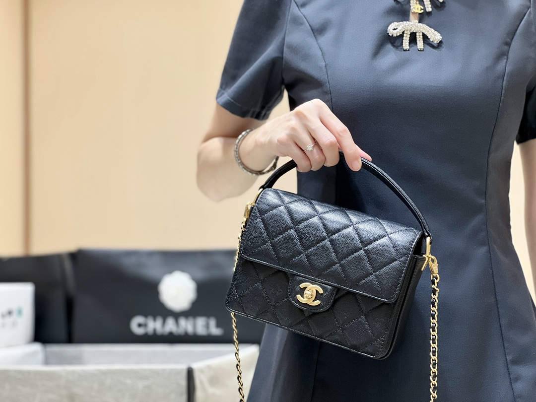 Ellebag top fake Chanel’s Flap Bag with Top Handle in Grained Shiny Calfskin(2024 Dec Updated)-L-Aħjar Kwalità Foloz Louis Vuitton Bag Online Store, Replica designer bag ru