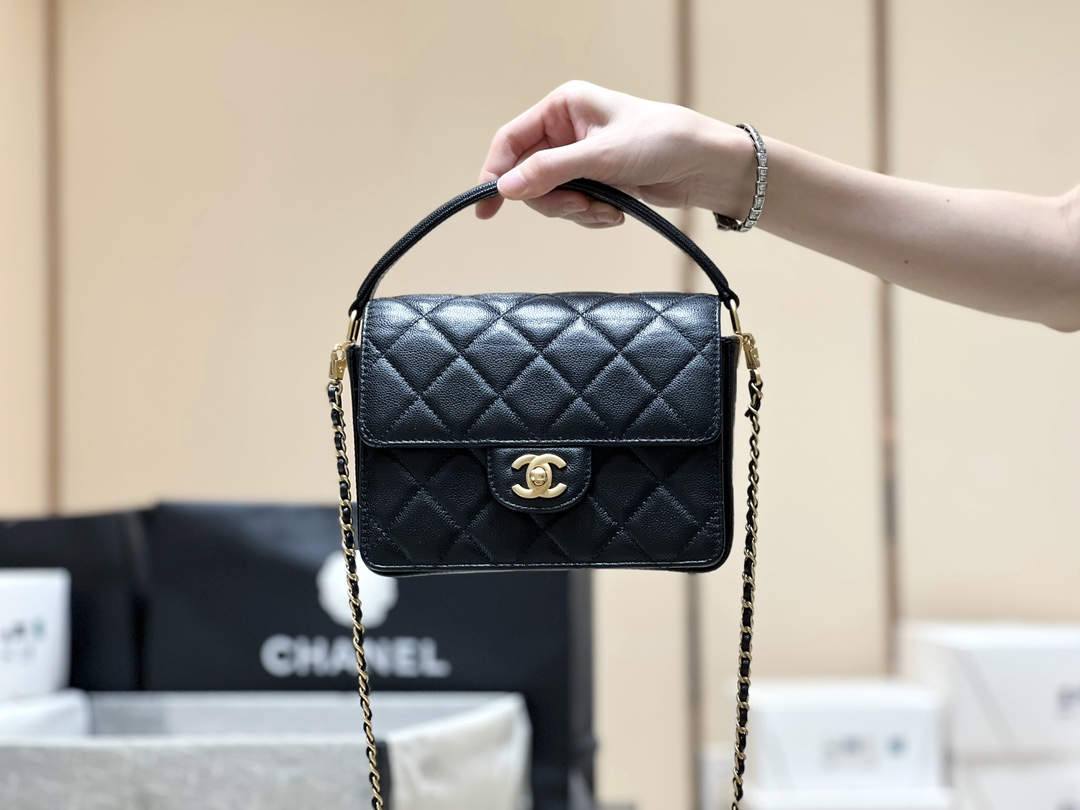 Ellebag top fake Chanel’s Flap Bag with Top Handle in Grained Shiny Calfskin(2024 Dec Updated)-L-Aħjar Kwalità Foloz Louis Vuitton Bag Online Store, Replica designer bag ru