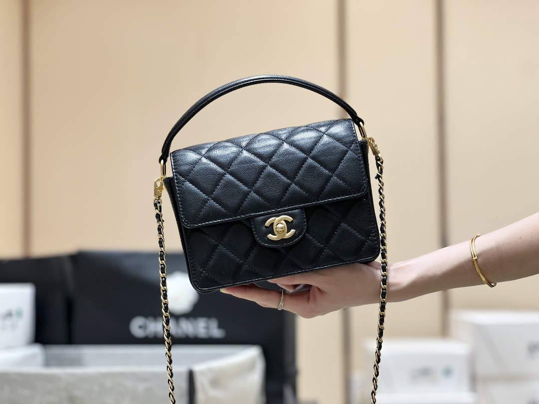 Ellebag top fake Chanel’s Flap Bag with Top Handle in Grained Shiny Calfskin(2024 Dec Updated)-L-Aħjar Kwalità Foloz Louis Vuitton Bag Online Store, Replica designer bag ru