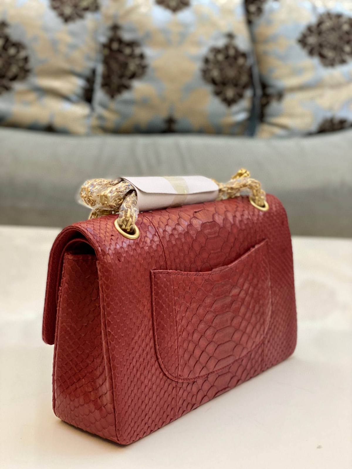 Ellebag top replica Chanel Classic Flap Bag: The 25.5cm Python Leather Edition(2024 Dec Updated)-L-Aħjar Kwalità Foloz Louis Vuitton Bag Online Store, Replica designer bag ru