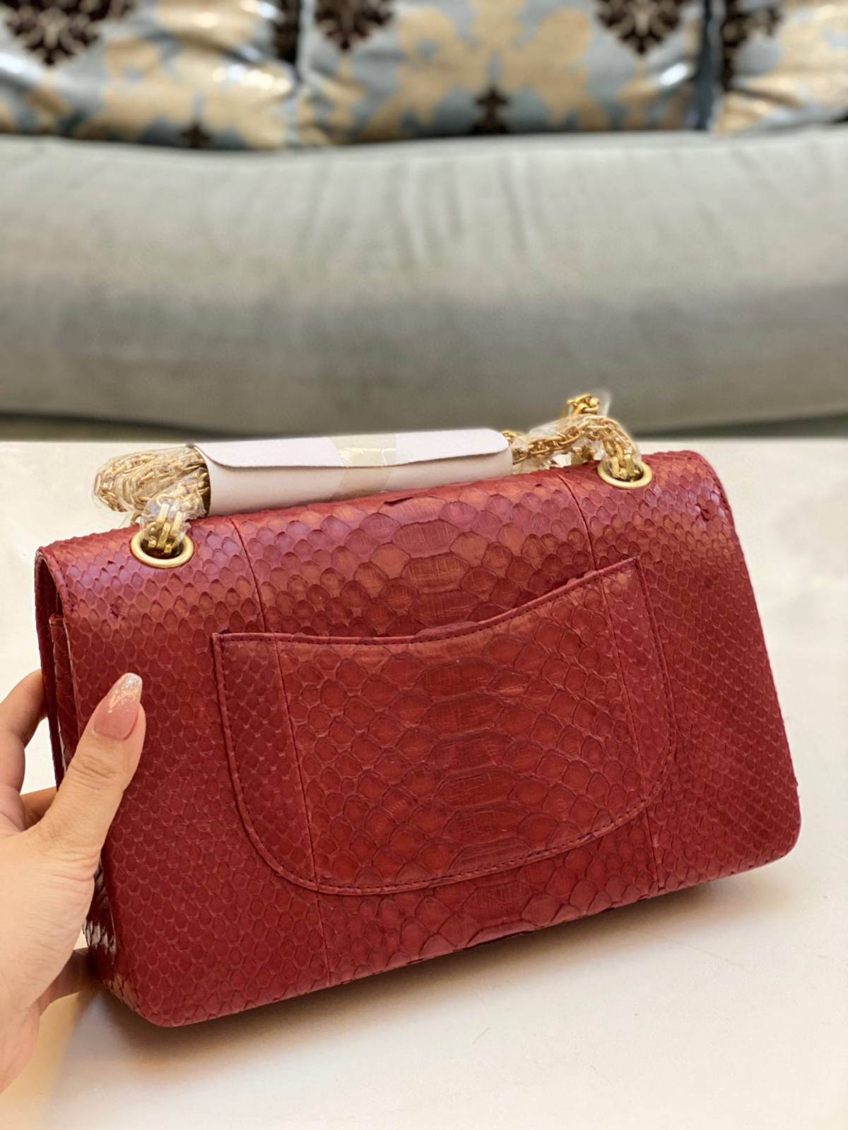 Ellebag top replica Chanel Classic Flap Bag: The 25.5cm Python Leather Edition(2024 Dec Updated)-L-Aħjar Kwalità Foloz Louis Vuitton Bag Online Store, Replica designer bag ru