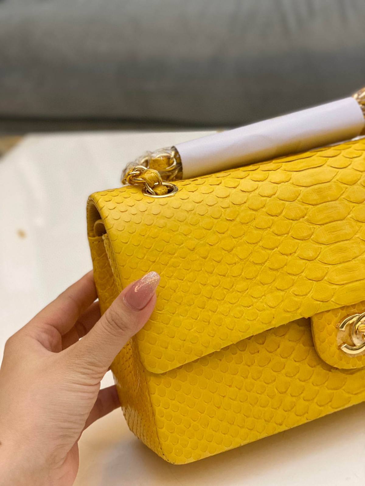 Ellebag top replica Chanel Classic Flap Bag: The 25.5cm Python Leather Edition(2024 Dec Updated)-L-Aħjar Kwalità Foloz Louis Vuitton Bag Online Store, Replica designer bag ru