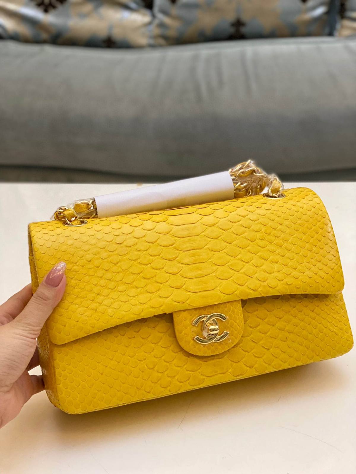 Ellebag top replica Chanel Classic Flap Bag: The 25.5cm Python Leather Edition(2024 Dec Updated)-L-Aħjar Kwalità Foloz Louis Vuitton Bag Online Store, Replica designer bag ru