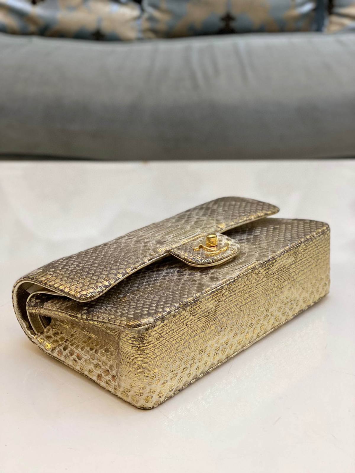 Ellebag top replica Chanel Classic Flap Bag: The 25.5cm Python Leather Edition(2024 Dec Updated)-L-Aħjar Kwalità Foloz Louis Vuitton Bag Online Store, Replica designer bag ru