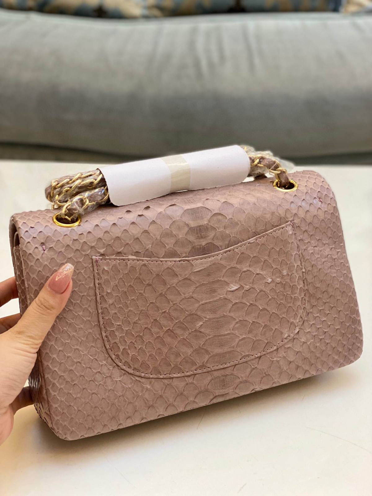 Ellebag top replica Chanel Classic Flap Bag: The 25.5cm Python Leather Edition(2024 Dec Updated)-L-Aħjar Kwalità Foloz Louis Vuitton Bag Online Store, Replica designer bag ru