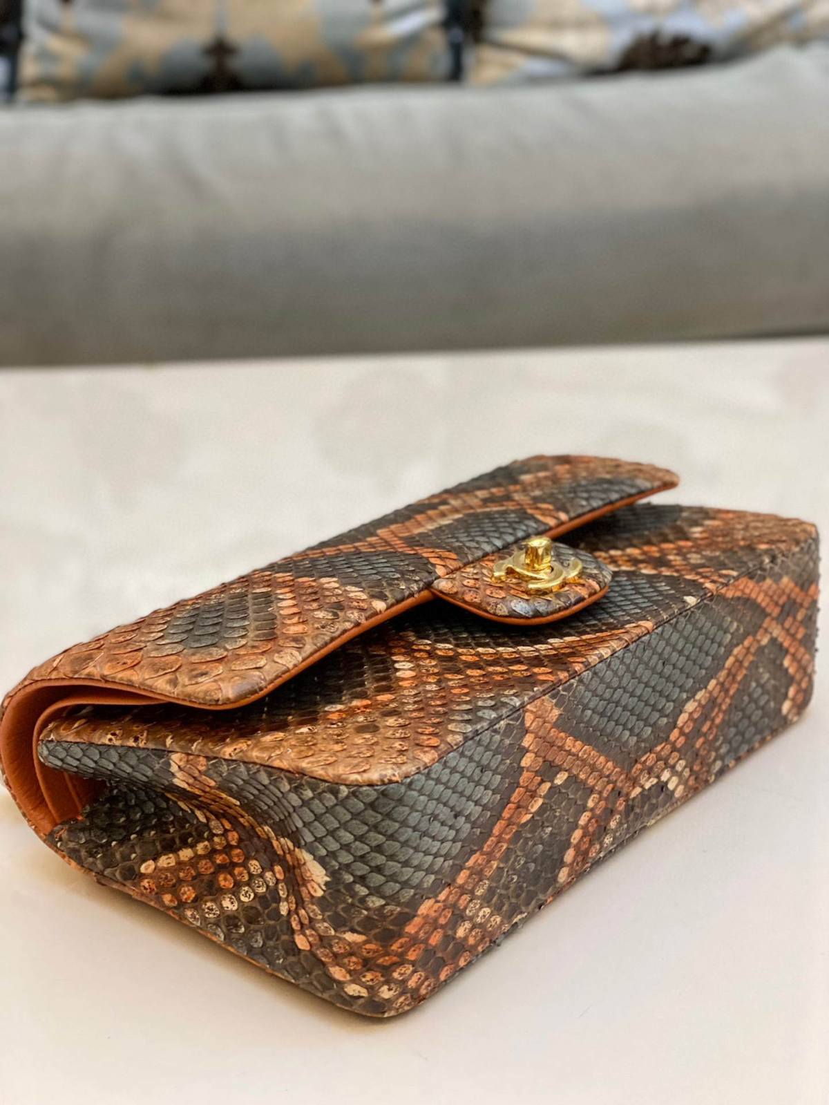 Ellebag top replica Chanel Classic Flap Bag: The 25.5cm Python Leather Edition(2024 Dec Updated)-L-Aħjar Kwalità Foloz Louis Vuitton Bag Online Store, Replica designer bag ru