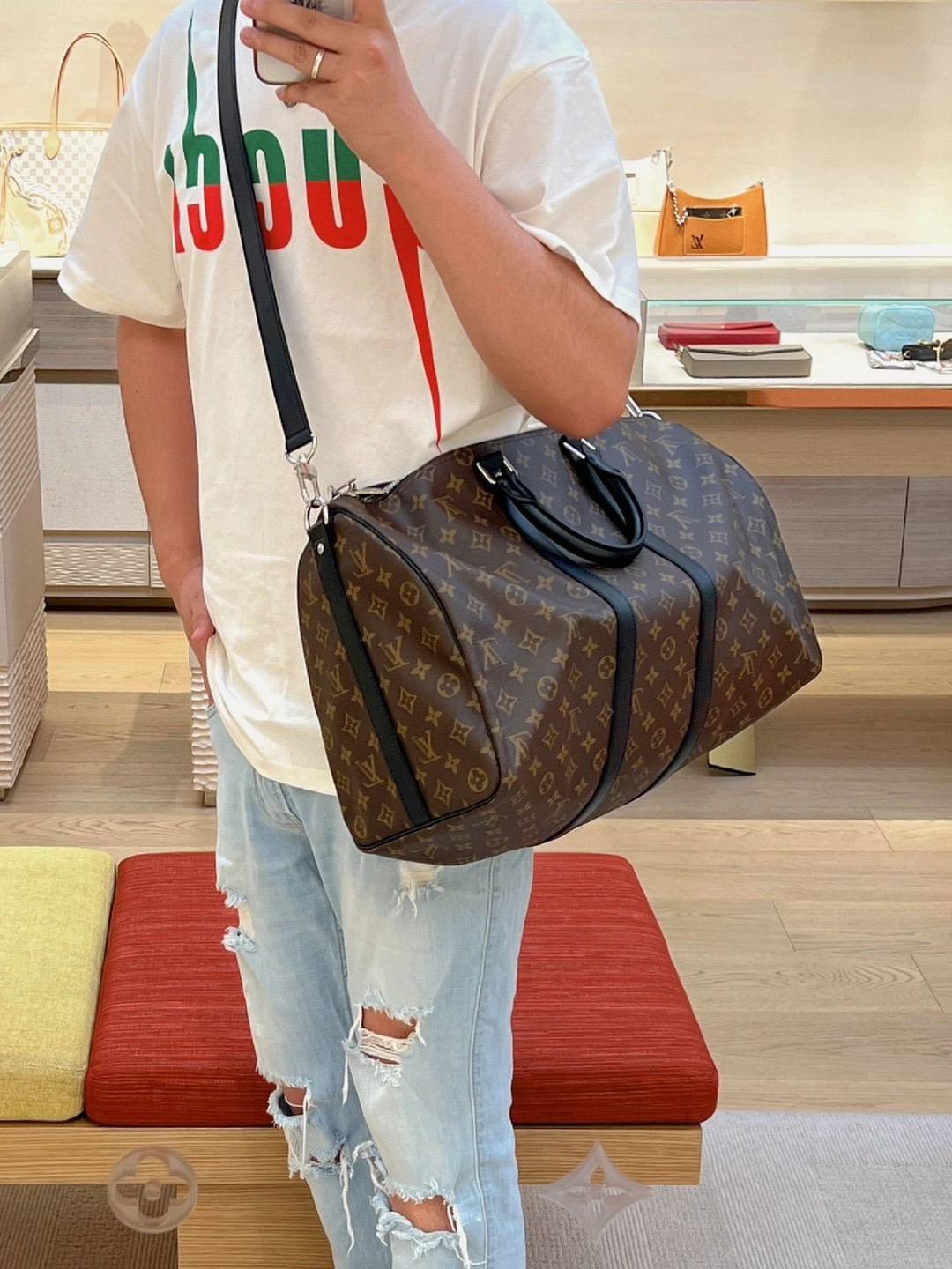 Ellebag’s 1:1 Replica of Louis Vuitton M56711 Keepall Bandoulière 45 – Mastering Travel Luxury(2024 Dec Updated)-Best Quality Fake Louis Vuitton Bag Online Store, Replica designer bag ru