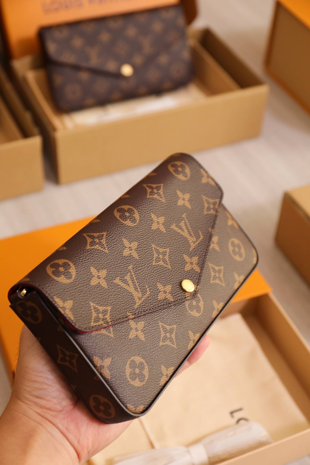 Ellebag’s 1:1 Replica of Louis Vuitton M61276 Pochette Félicie Chain Bag(2024 Dec Updated)-Best Quality Fake Louis Vuitton Bag Online Store, Replica designer bag ru