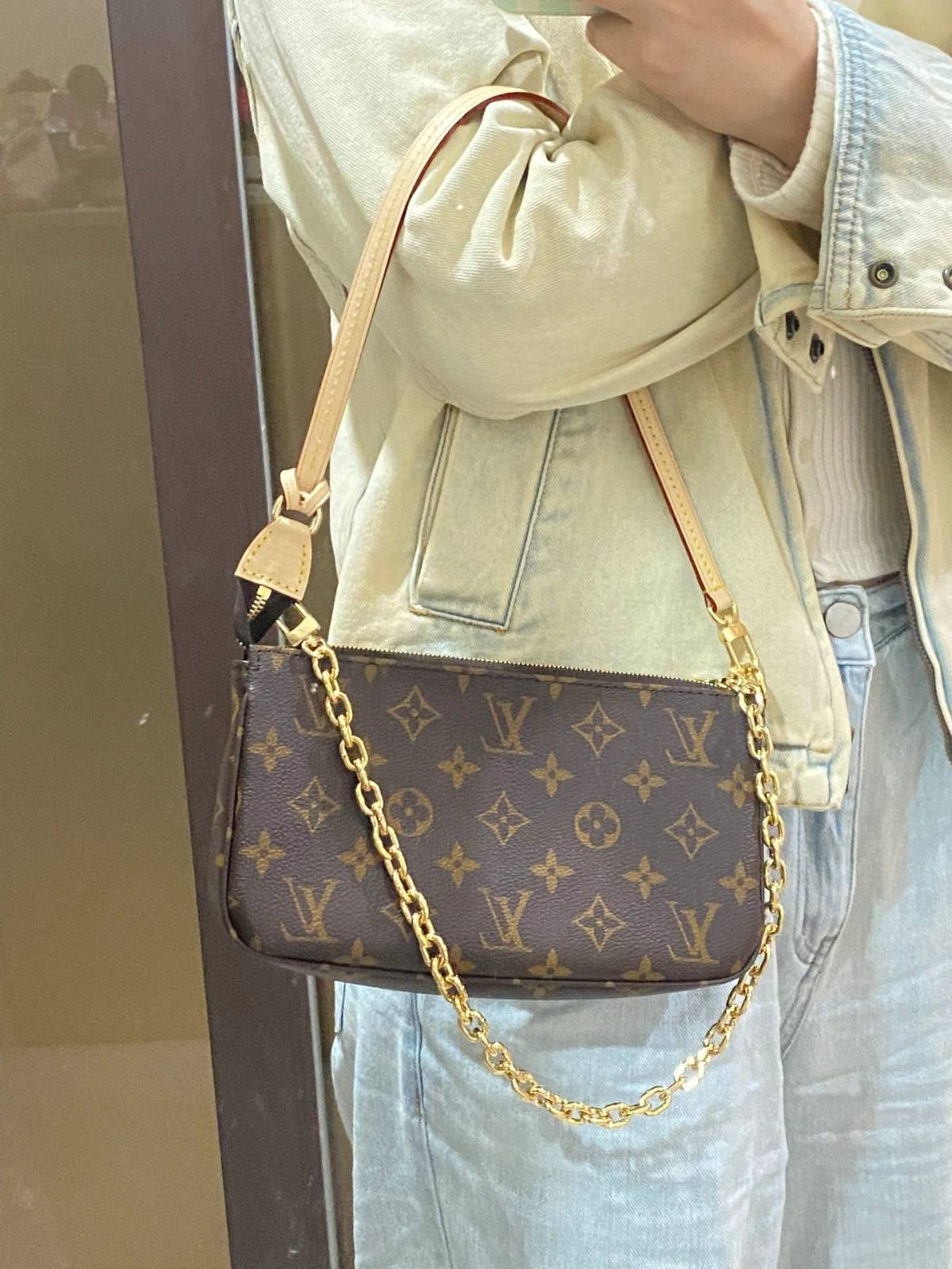 Ellebag’s 1:1 Replica of Louis Vuitton M82766 Pochette Accessoires Handbag(2024 Dec Updated)-ʻOi aku ka maikaʻi o ka ʻeke Louis Vuitton ʻeke hoʻopunipuni ma ka hale kūʻai pūnaewele, ʻeke hoʻolālā kope ru