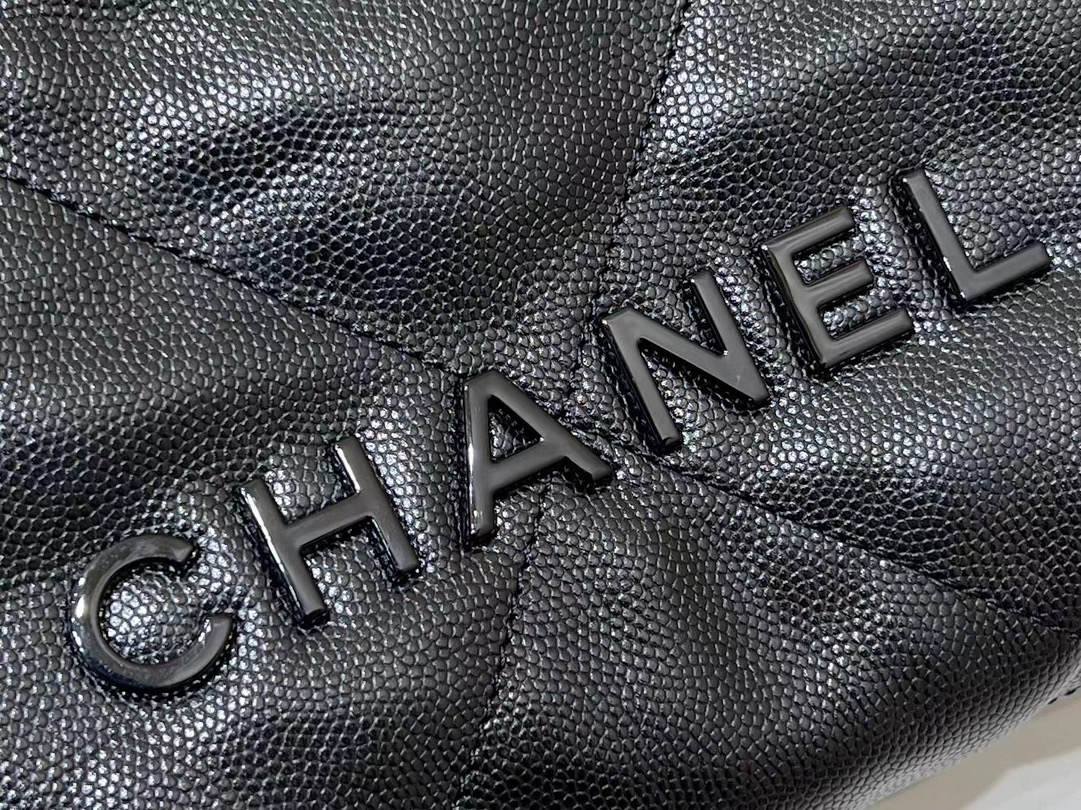 Ellebag’s Exquisite Replica: The Black Caviar Leather Chanel 22 Mini Handbag with Gold Hardware(2024 Dec Updated)-ร้านค้าออนไลน์กระเป๋า Louis Vuitton ปลอมคุณภาพดีที่สุด, กระเป๋าออกแบบจำลอง ru