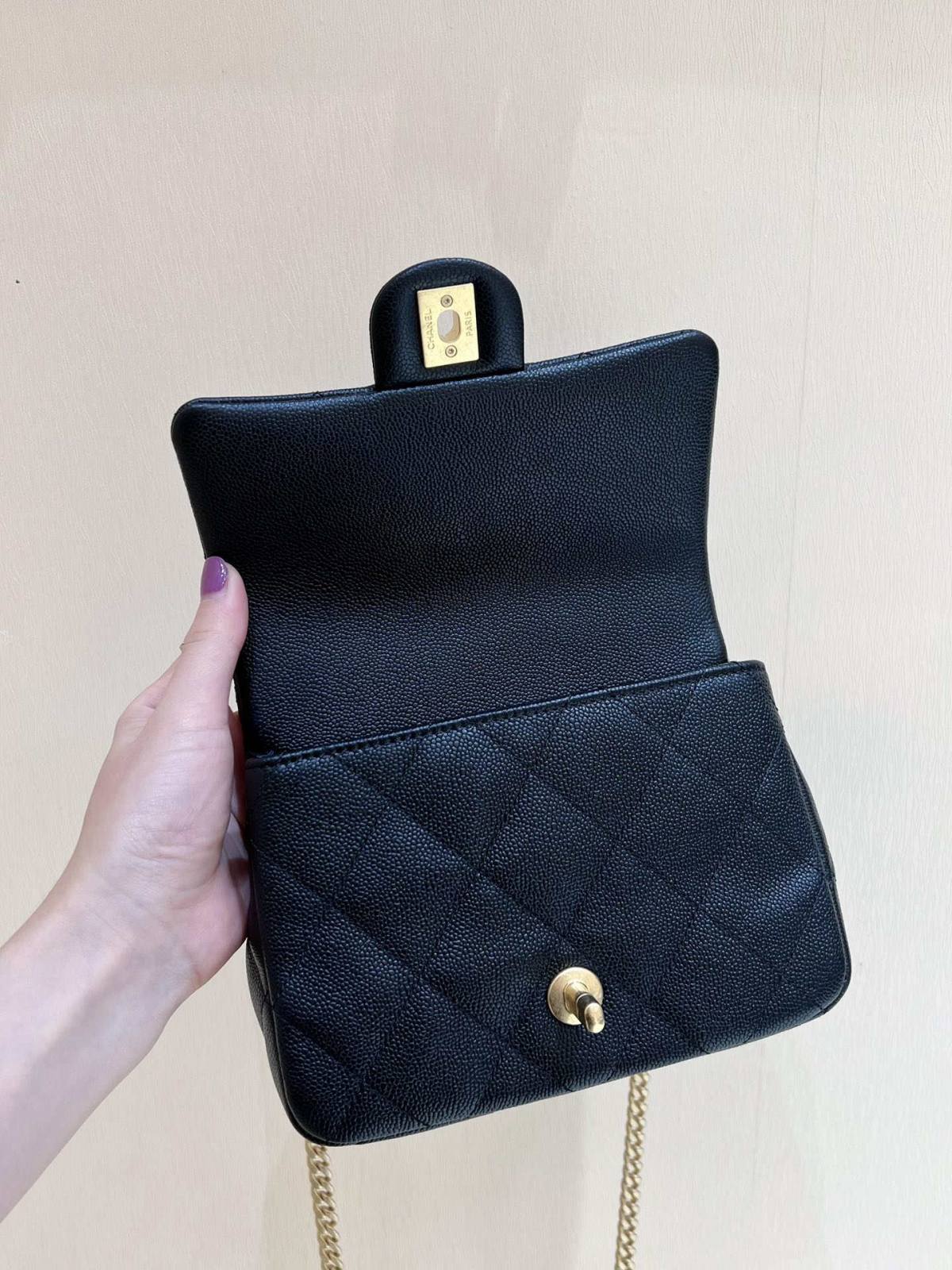 Ellebag’s Exquisite Replica: The black Caviar Leather Chanel Mini Flap Bag with Heart Clasp(2024 Dec Updated)-Labākās kvalitātes viltotās Louis Vuitton somas tiešsaistes veikals, dizaineru somas kopija ru