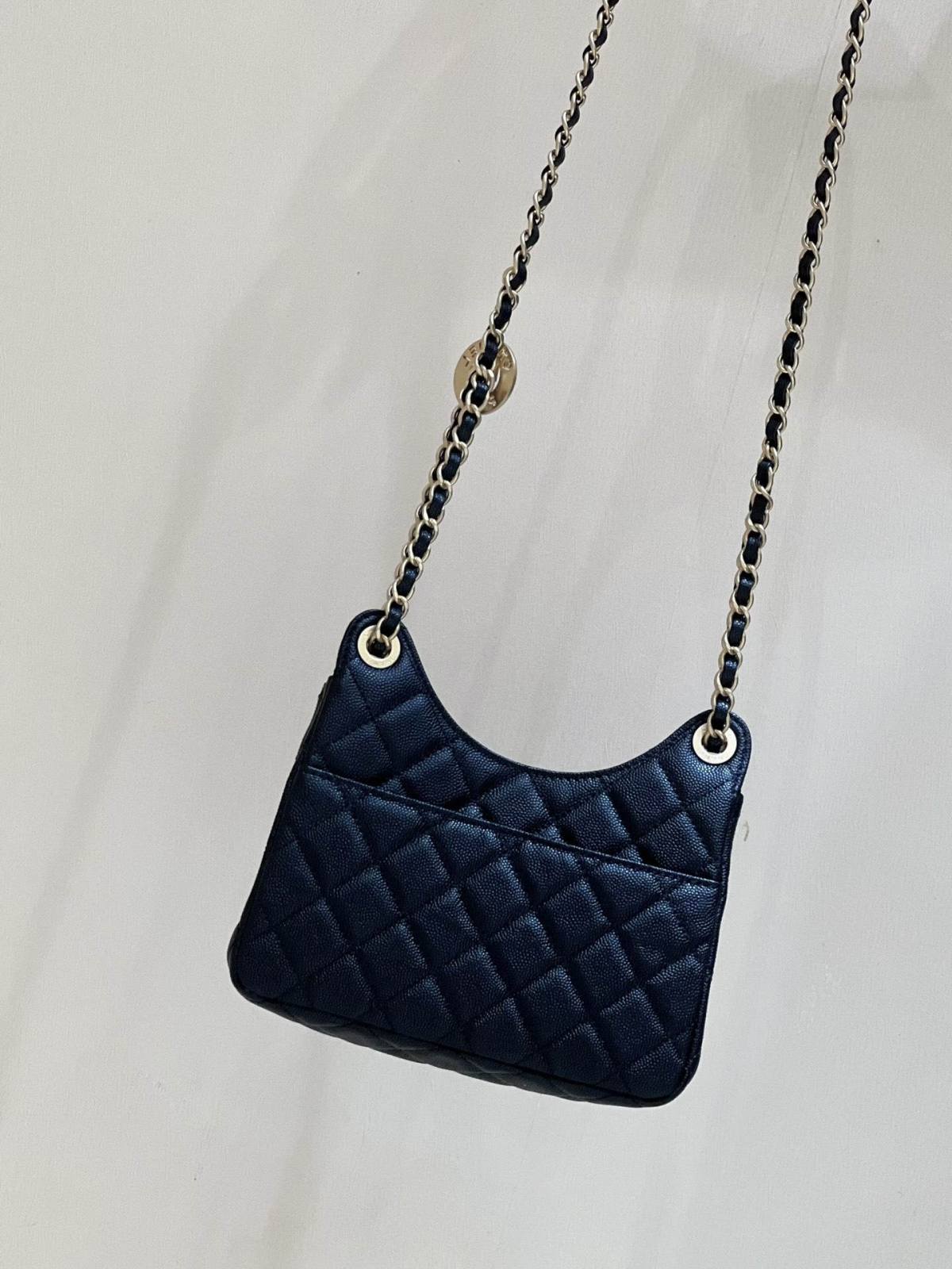 Ellebag’s Exquisite Replica: The Black Caviar Leather Chanel Small Hobo Bag with Gold Hardware(2024 Dec Updated)-Best Quality Replica designer Bag factory in China