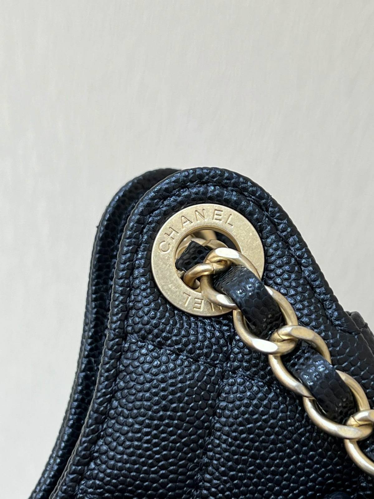 Ellebag’s Exquisite Replica: The Black Caviar Leather Chanel Small Hobo Bag with Gold Hardware(2024 Dec Updated)-Best Quality Replica designer Bag factory in China