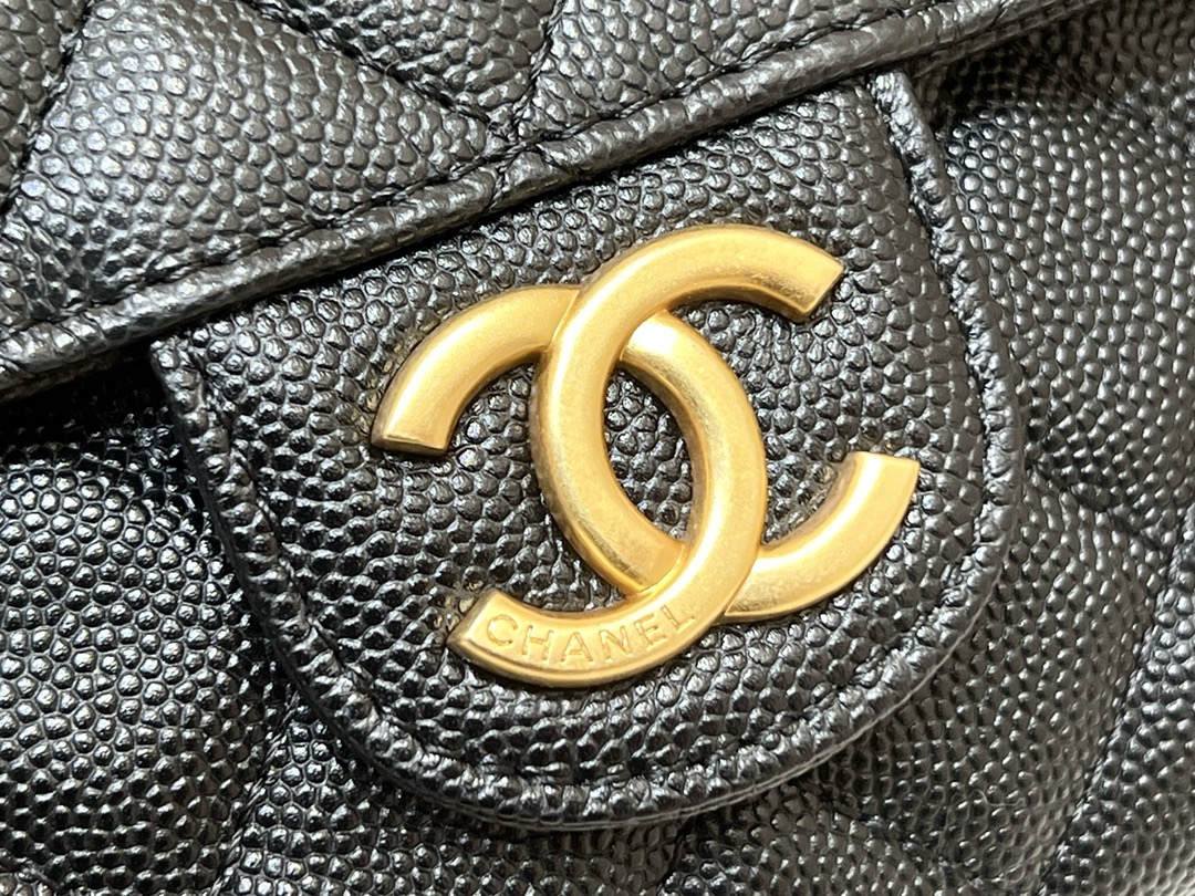 Ellebag’s Exquisite Replica: The Black Caviar Leather Chanel Small Hobo Bag with Gold Hardware(2024 Dec Updated)-Best Quality Replica designer Bag factory in China