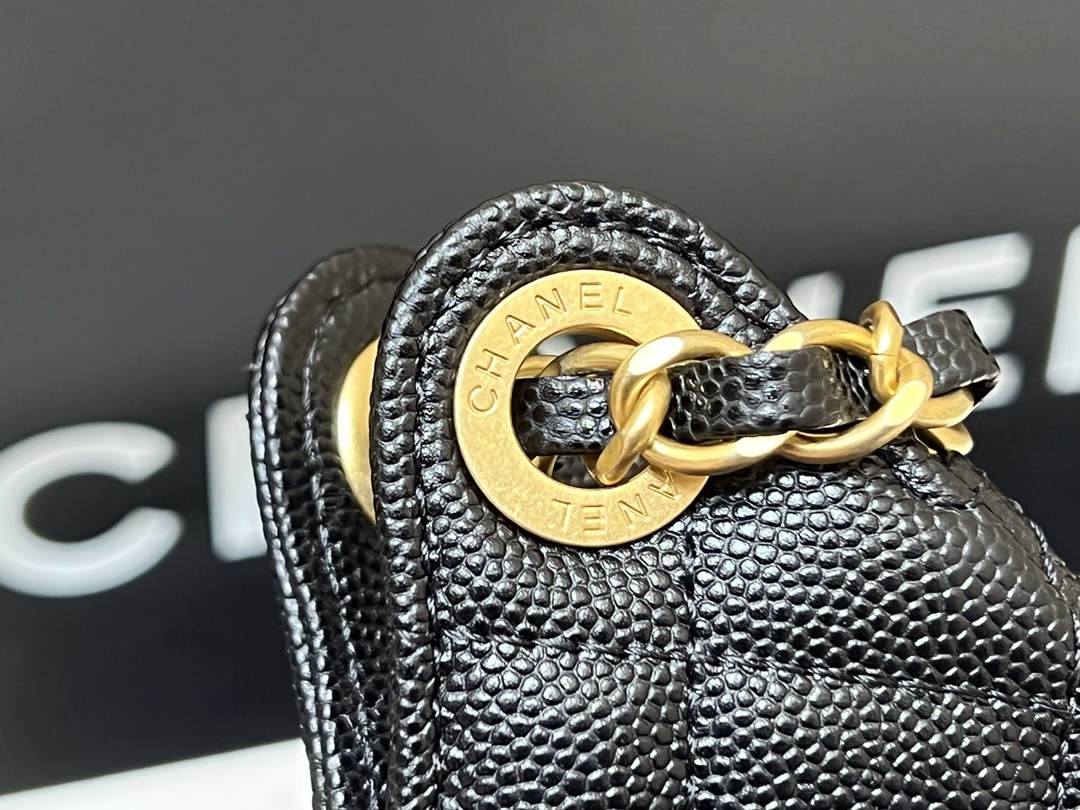 Ellebag’s Exquisite Replica: The Black Caviar Leather Chanel Small Hobo Bag with Gold Hardware(2024 Dec Updated)-Best Quality Replica designer Bag factory in China