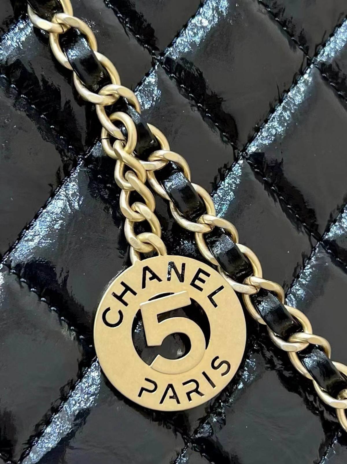 Ellebag’s Exquisite Replica: The Black Oil-Waxed Leather Chanel Hobo Bag with Gold Hardware(2024 Dec Updated)-Best Quality Replica designer Bag factory in China