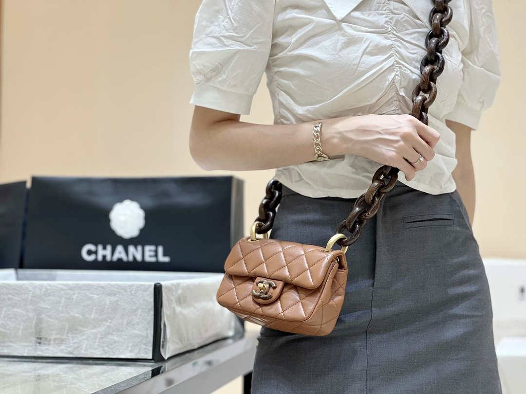 Ellebag’s Exquisite Replica: The Brown Lambskin Chanel Mini Flap Bag with Vintage Hardware(2024 Dec Updated)-بهترين معيار جي جعلي لوئس ويٽون بيگ آن لائين اسٽور، ريپليڪا ڊيزائنر بيگ ru