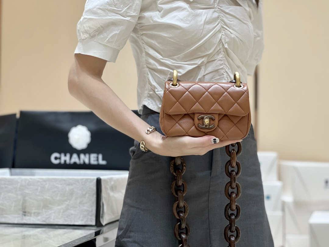 Ellebag’s Exquisite Replica: The Brown Lambskin Chanel Mini Flap Bag with Vintage Hardware(2024 Dec Updated)-بهترين معيار جي جعلي لوئس ويٽون بيگ آن لائين اسٽور، ريپليڪا ڊيزائنر بيگ ru