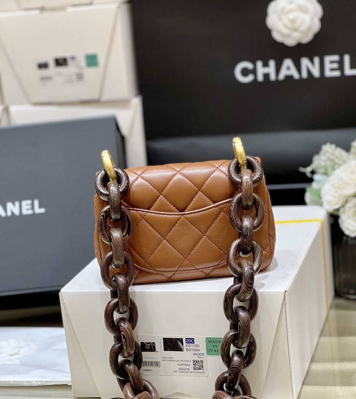 Ellebag’s Exquisite Replica: The Brown Lambskin Chanel Mini Flap Bag with Vintage Hardware(2024 Dec Updated)-بهترين معيار جي جعلي لوئس ويٽون بيگ آن لائين اسٽور، ريپليڪا ڊيزائنر بيگ ru