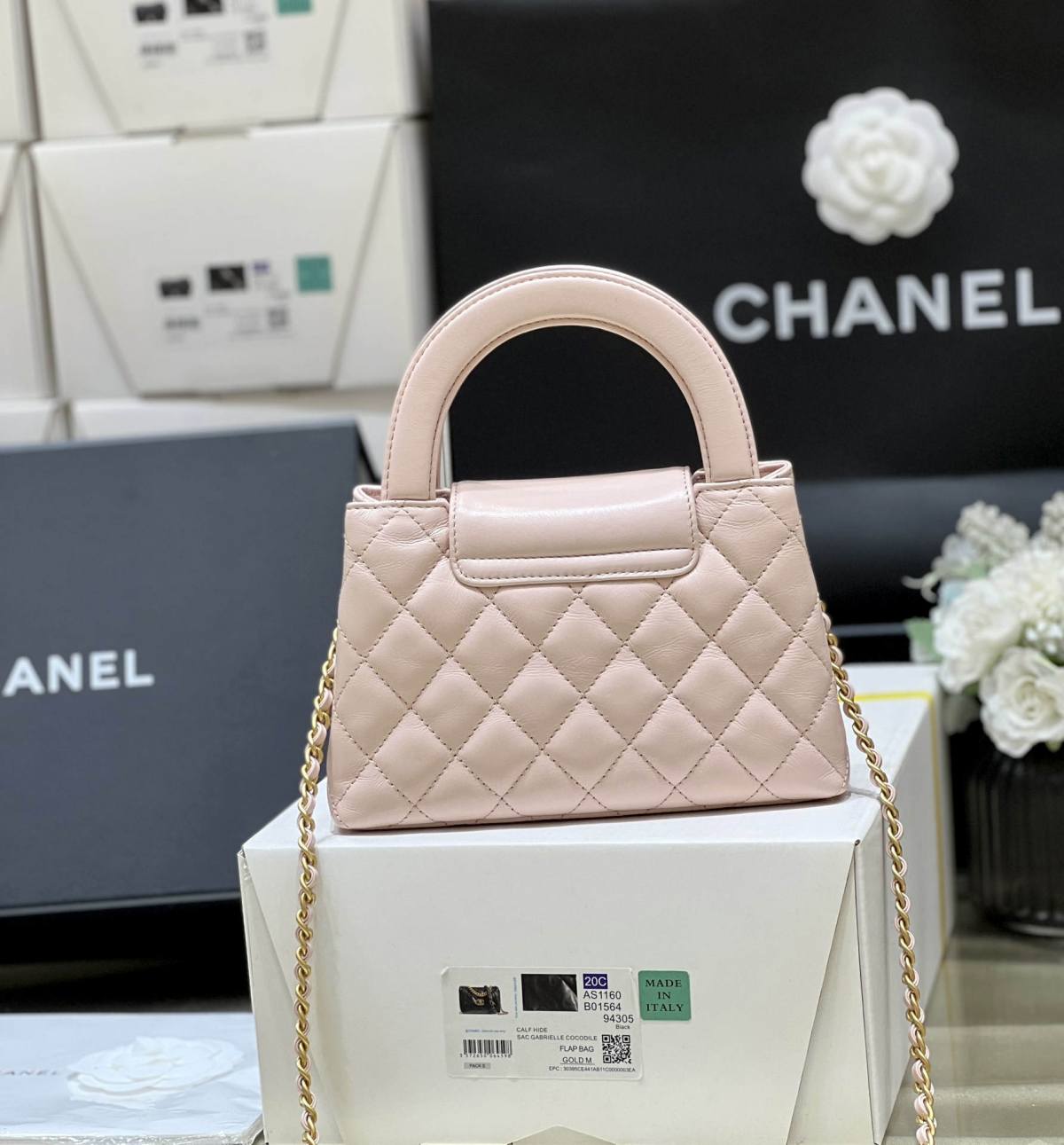 Ellebag’s Exquisite Replica: The Pink Lambskin Chanel Mini Kelly-Style Shopping Bag(2024 Dec Updated)-ร้านค้าออนไลน์กระเป๋า Louis Vuitton ปลอมคุณภาพดีที่สุด, กระเป๋าออกแบบจำลอง ru