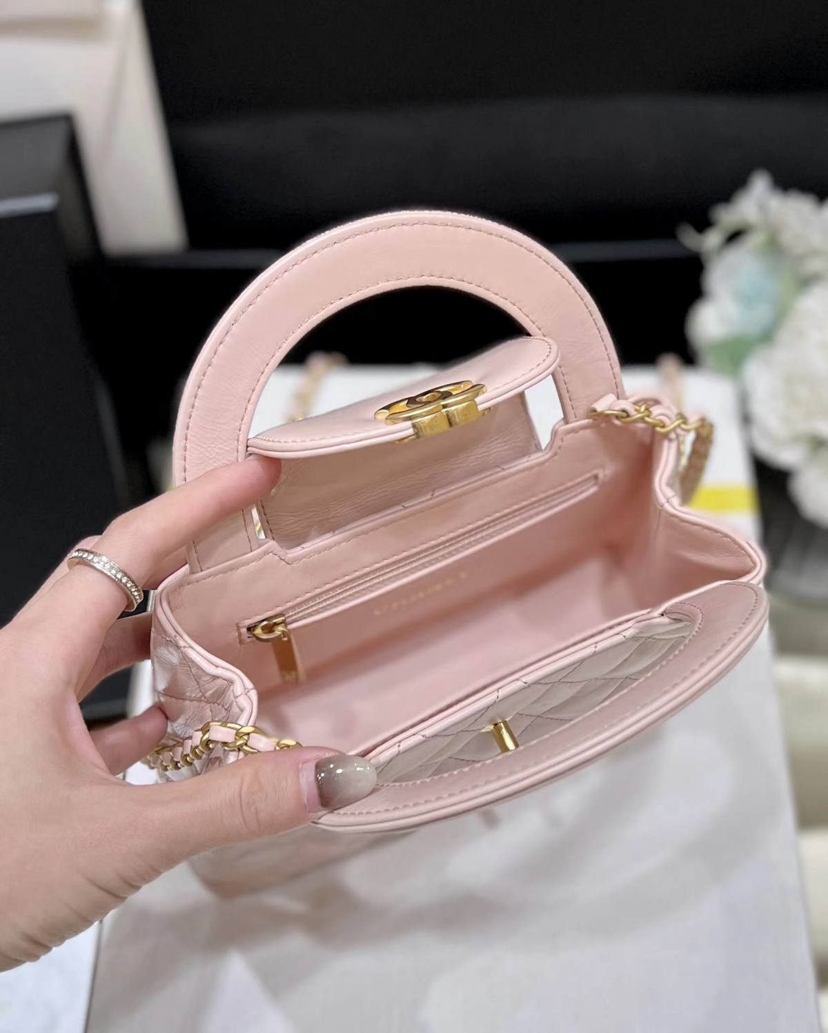 Ellebag’s Exquisite Replica: The Pink Lambskin Chanel Mini Kelly-Style Shopping Bag(2024 Dec Updated)-ร้านค้าออนไลน์กระเป๋า Louis Vuitton ปลอมคุณภาพดีที่สุด, กระเป๋าออกแบบจำลอง ru