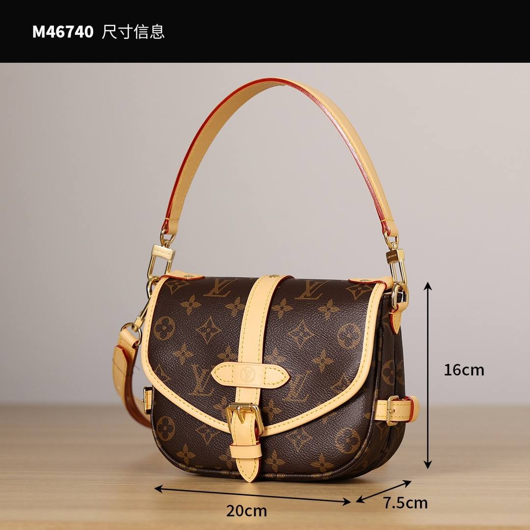 Louis Vuitton M46740 SAUMUR BB Handbag Craftsmanship Breakdown(2024 Dec Updated)-Best Quality Fake Louis Vuitton Bag Online Store, Replica designer bag ru