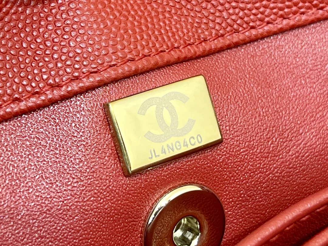 Ellebag’s Exquisite Replica: The Red Caviar Leather Chanel Coco Handle 22P with Champagne Gold Hardware(2024 Dec Updated)-Dyqani në internet i çantave të rreme Louis Vuitton me cilësi më të mirë, çanta modeli kopje ru