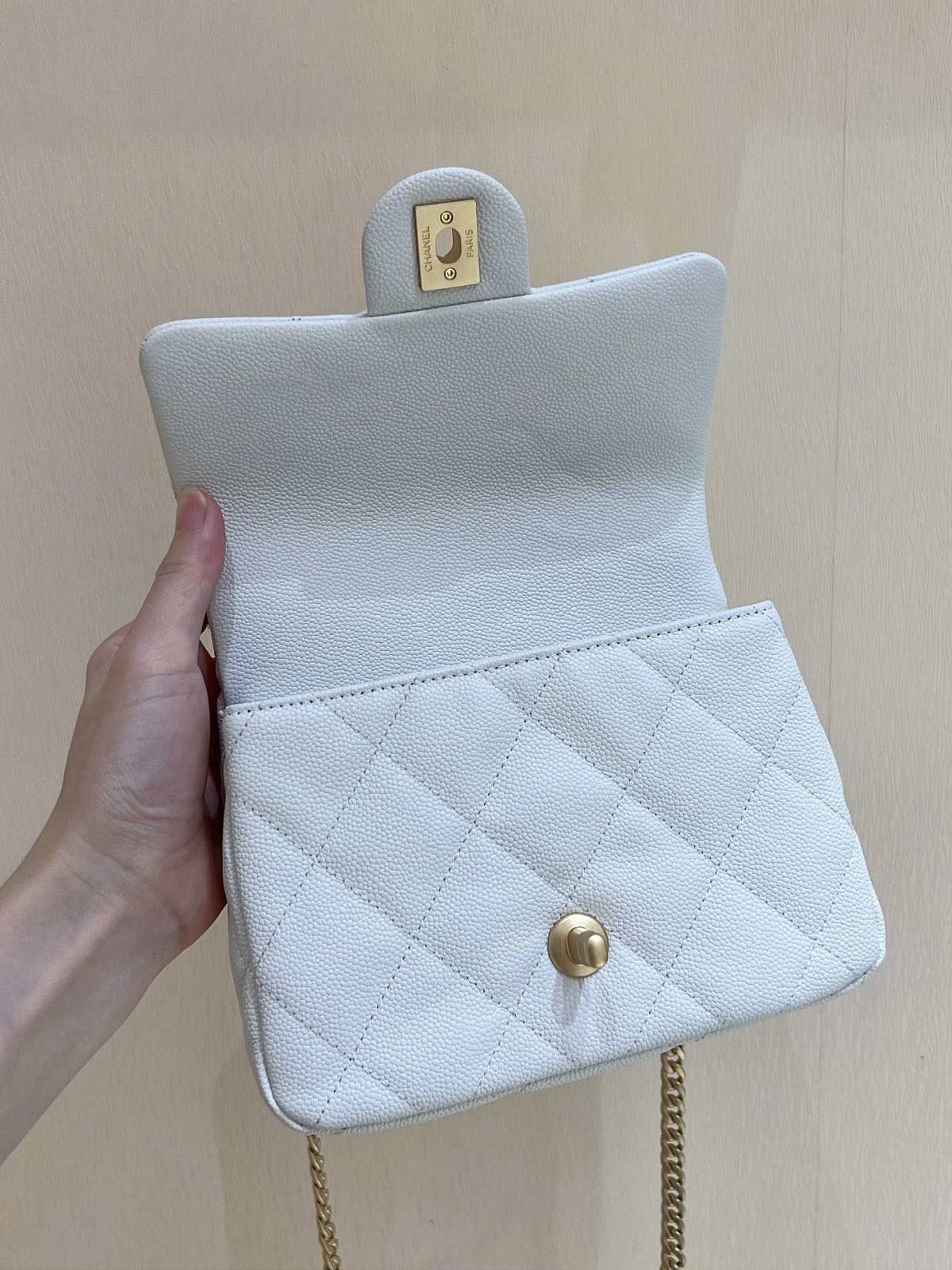 Ellebag’s Exquisite Replica: The White Caviar Leather Chanel Mini Flap Bag with Heart Clasp(2024 Dec Updated)-Best Quality Fake Louis Vuitton Bag Online Store, Replica designer bag ru