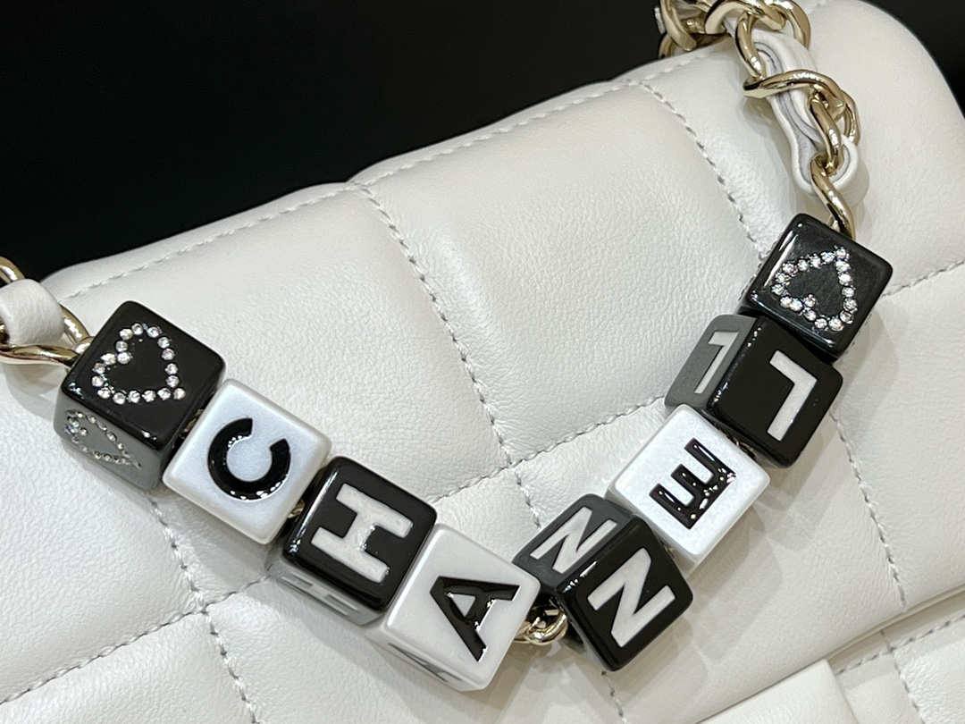 Ellebag’s Exquisite Replica: The White Lambskin Chanel 23C AS3744 with Vintage Hardware(2024 Dec Updated)-Best Quality Fake Louis Vuitton Bag Online Store, Replica designer bag ru