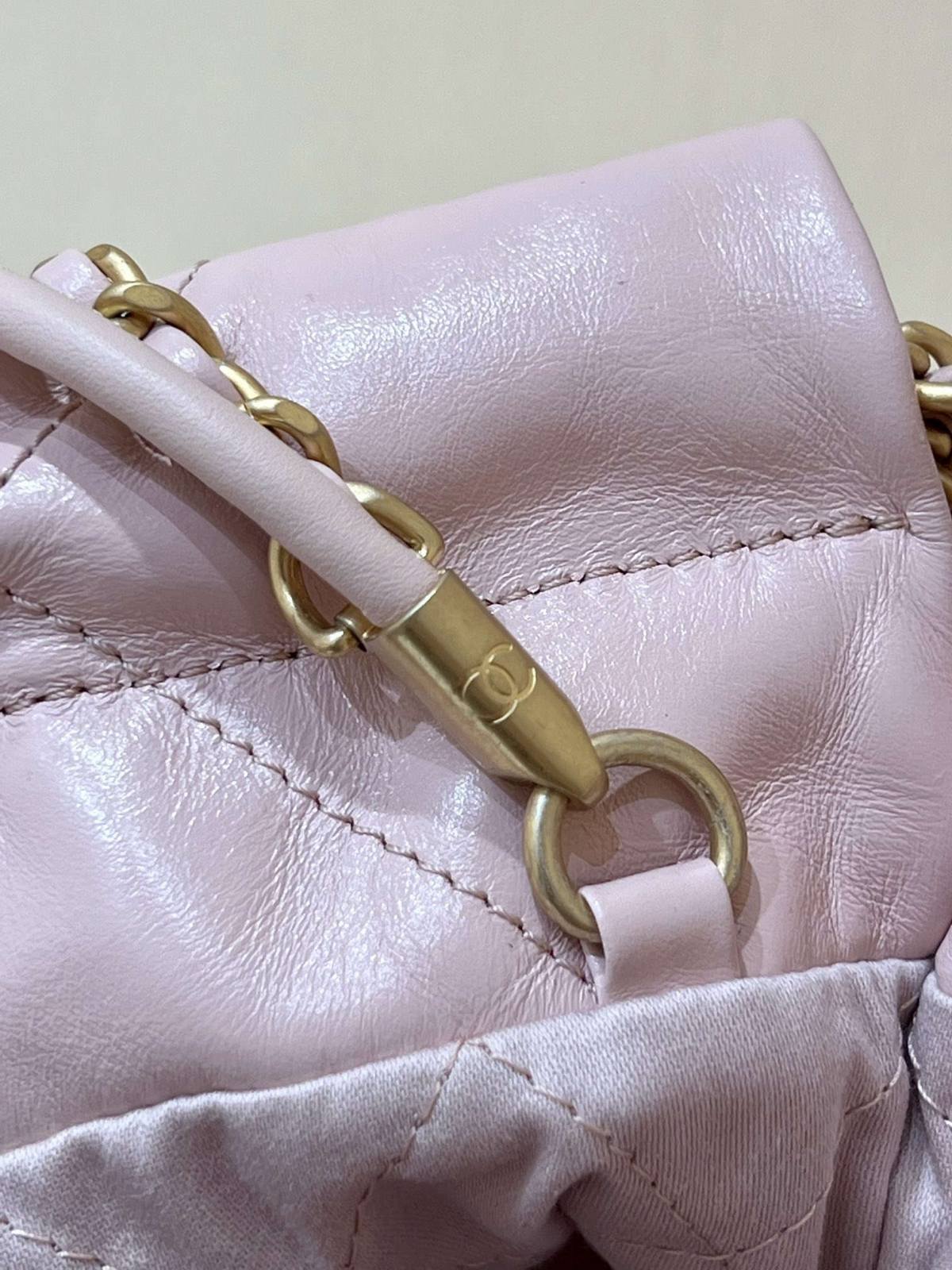 Ellebag’s Masterful Recreation of the Chanel 22 Mini Bag in Pink Lambskin with Gold Hardware(2024 Dec Updated)-Best Quality Replica designer Bag factory in China