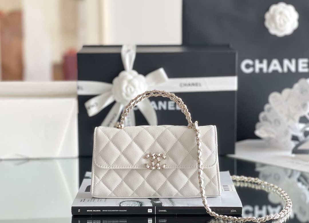 Ellebag’s Masterful Recreation of the Chanel 23P White Caviar Leather Bag(2024 Dec Updated)-Best Quality Fake Louis Vuitton Bag Online Store, Replica designer bag ru