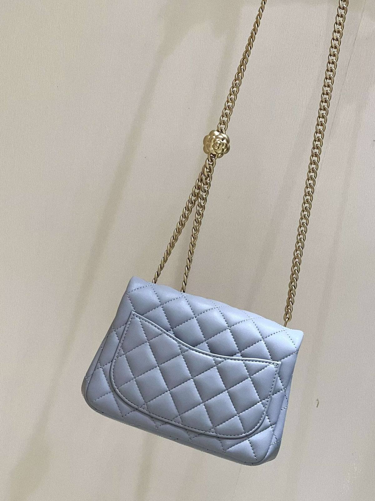 Ellebag’s Masterful Recreation of the Chanel 23S 4040 Blue Lambskin Flap Bag with Gold Hardware(2024 Dec Updated)-Best Quality Fake Louis Vuitton Bag Online Store, Replica designer bag ru