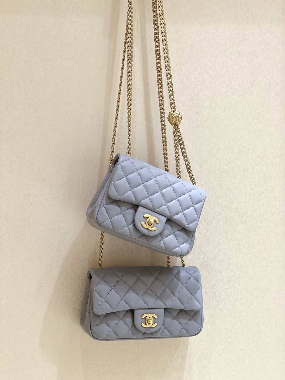 Ellebag’s Masterful Recreation of the Chanel 23S 4041 Blue Lambskin Flap Bag with Camellia Clasp(2024 Dec Updated)-Best Quality Fake Louis Vuitton Bag Online Store, Replica designer bag ru