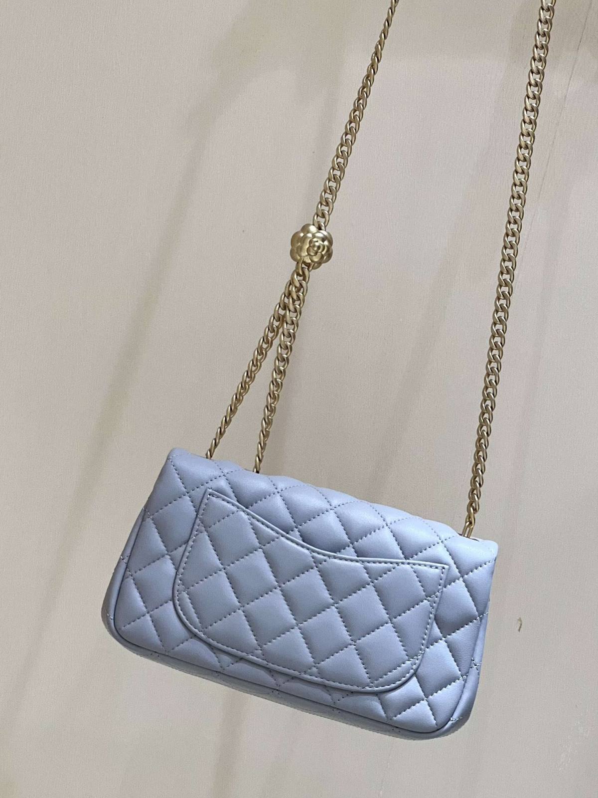 Ellebag’s Masterful Recreation of the Chanel 23S 4041 Blue Lambskin Flap Bag with Camellia Clasp(2024 Dec Updated)-Best Quality Fake Louis Vuitton Bag Online Store, Replica designer bag ru